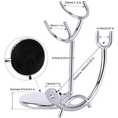 PerPro Shaving Stand and Double Stainless Steel Design Shave Soap Bowl - Forms Thick and Foamy Lather Quickly,Unbreakable and Rust Resistant for Smooth Wet Shaving