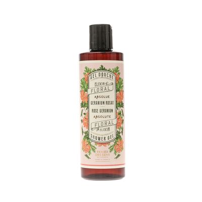 Panier des Sens - Rose Geranium Shower Gel - Foaming Body Wash Women &amp; Men - Moisturizing Body Soap with Glycerin, Olive Oil - 95% Natural Ingredients Body Care - Vegan Liquid Body Wash - 8,45 floz