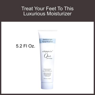 Deborah Lippmann Steppin' Out Foot Cream | Moisturizes &amp; Softens Dry Feet, Restores Flexibility &amp; Cracked Heels for Healthy Skin | Non-Greasy | 5.2 Oz