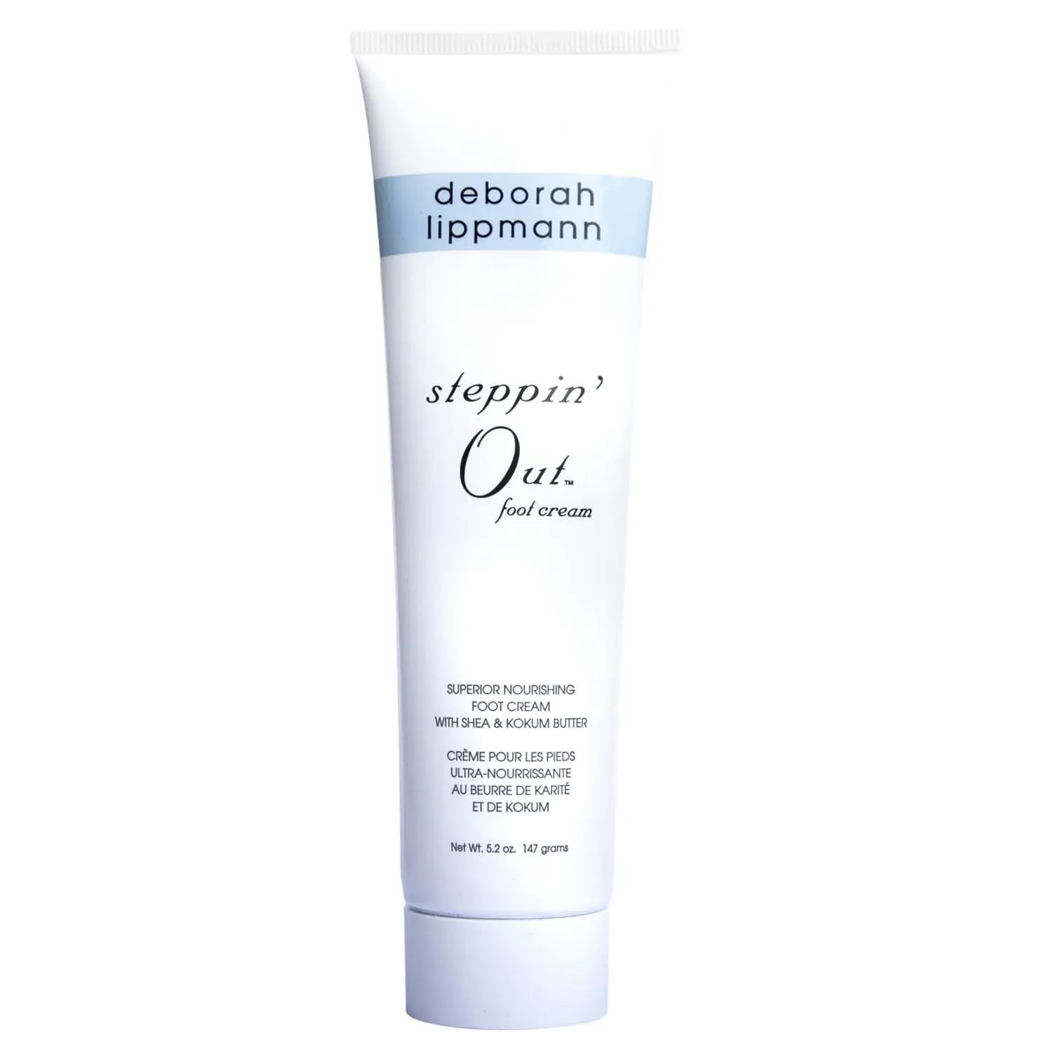 Deborah Lippmann Steppin&#39; Out Foot Cream | Moisturizes &amp; Softens Dry Feet, Restores Flexibility &amp; Cracked Heels for Healthy Skin | Non-Greasy | 5.2 Oz