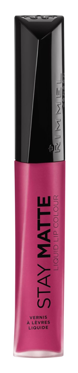 Rimmel London Stay Matte Liquid Lip Color with Full Coverage Kiss-Proof Waterproof Matte Lipstick Formula that Lasts 12 Hours - 820 Heartbeat, .21oz