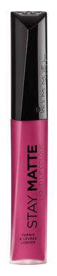 Rimmel London Stay Matte Liquid Lip Color with Full Coverage Kiss-Proof Waterproof Matte Lipstick Formula that Lasts 12 Hours - 820 Heartbeat, .21oz
