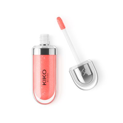 Kiko MILANO - 3d Hydra Lip Gloss 09 Softening Lipgloss for a 3D look | Soft Coral Color | Non-Comedogenic | Professional Makeup | Made in Italy