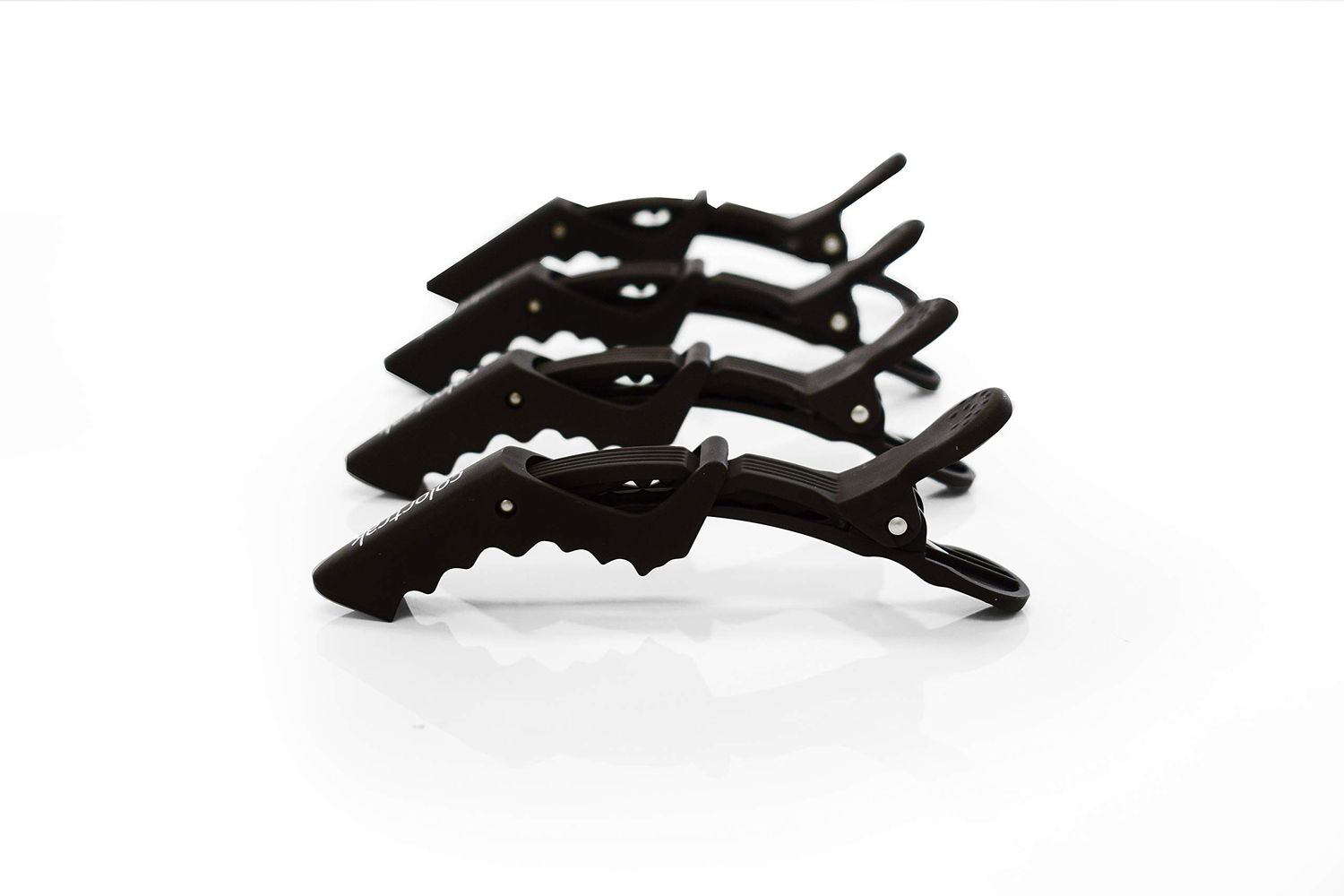 Colortrak Rubberized Jumbo Croc Clips - 4 Pack, Rubberized Finish Croc Clips to Prevent Slippage, Stain Resistant, Ergonomic Grip, Double-Hinged Design, 5.3&quot; Long