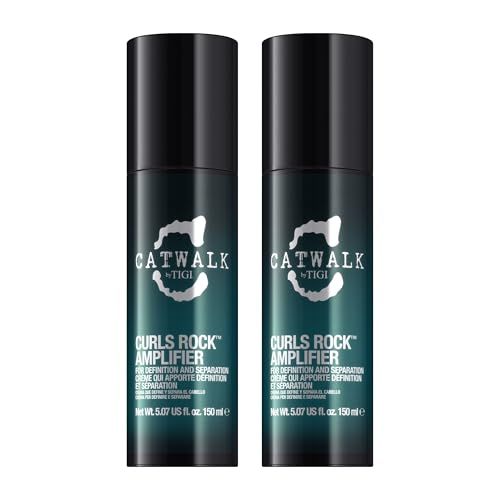 Catwalk by TIGI Curls Rock Amplifier - Premium Curly Hair Cream - For Curl Hold &amp; Frizz Protection - For Wavy &amp; Curly Hair - Finish on Wet Hair &amp; Air Dry - 3.82 fl oz (2 Pack)