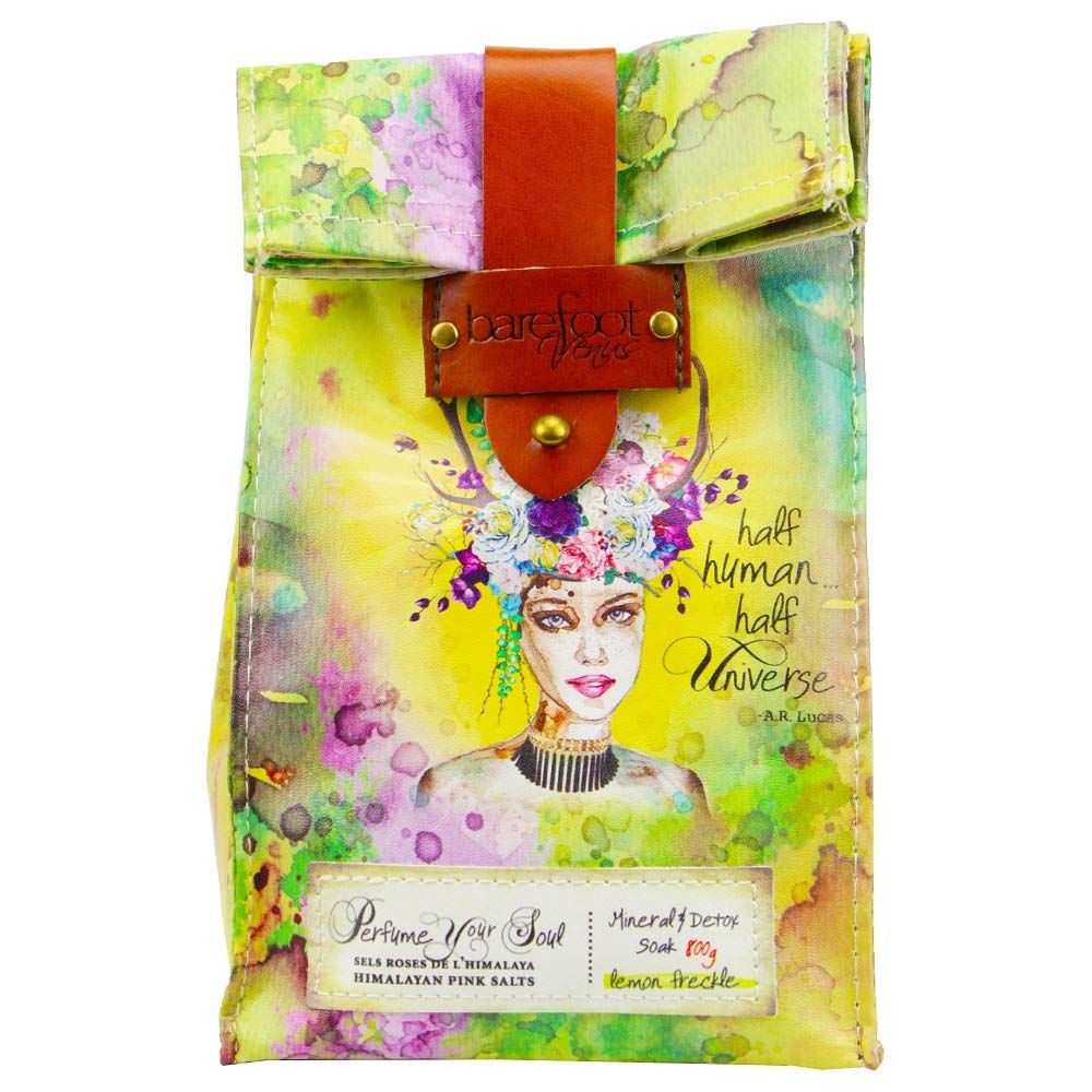 Barefoot Venus Himalayan Pink Salts Mineral &amp; Detox Bath Soak (Lemon Freckle, 800 Grams)