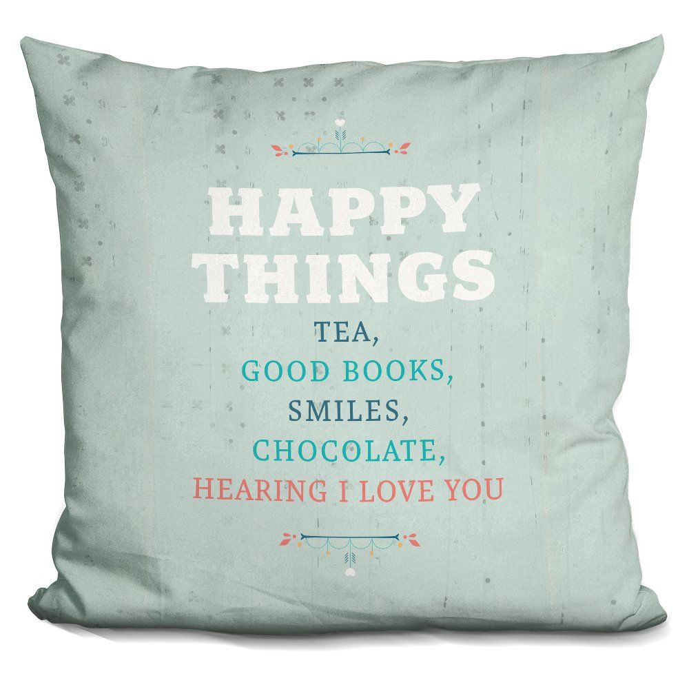 LiLiPi Happy Things Decorative Accent Throw Pillow