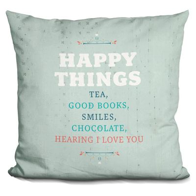 LiLiPi Happy Things Decorative Accent Throw Pillow