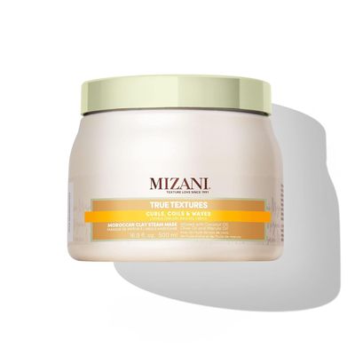 Mizani True Textures Moroccan Clay Steam Mask | Deeply Conditions &amp; Nourishes | with Coconut Oil | for Curly Hair | 16.9 Fl Oz
