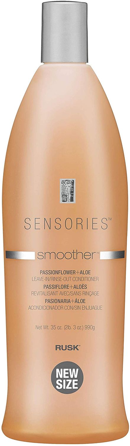 RUSK Sensories Smoother Passionflower and Aloe Smoothing Leave-In Conditioner, 33.8 fl. oz.