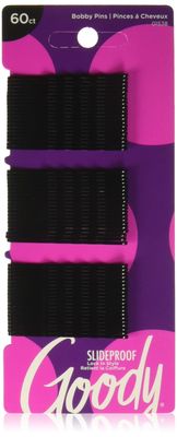 Goody Styling Essentials Bobby Pins, Black, 2 Inches, 60 Count