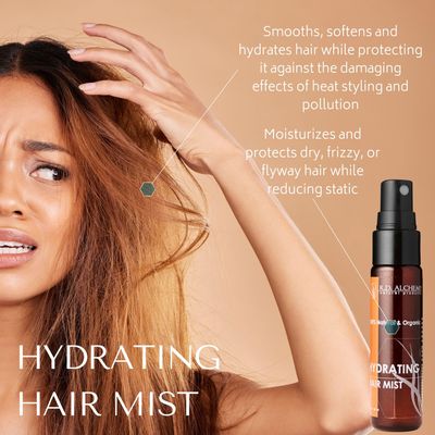 RD Alchemy - 100% Natural &amp; Organic Hydrating Hair Mist. Travel Size, Quick Solution to Dry, Frizzy Hair and flyaways on the go.