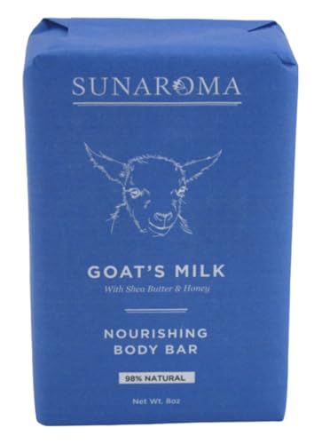 Sunaroma Conditioning Goat&#39;s Milk Bar Soap, 8 Ounce (Pack of 3)
