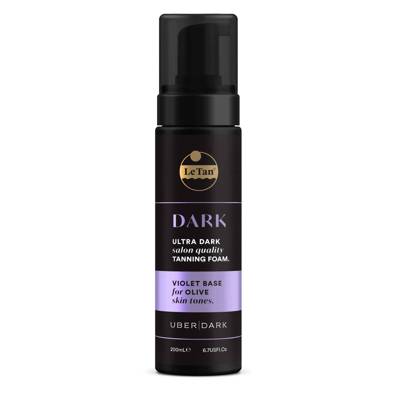 Tanning Foam Self Tan Mousse | Self Tanner Foam Ultra Dark Salon Quality Moisturizes &amp; Hydrates for Streak Free Long Lasting Result Fragrance Free, No Fake Tan Smell 6.7oz (Dark Violet)