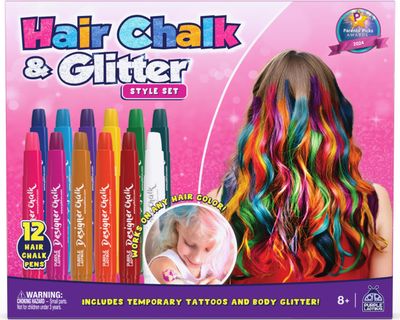 PURPLE LADYBUG 12 Colors Hair Chalk for Girls Valentines Gifts, Temporary Hair Color Easter Basket Stuffers Toys for Teens Washable Hair Dye for Kids, Gifts for 7 8 9 10 11 Year Old Girls Birthday