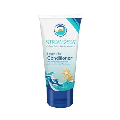 Leave-In Hair Conditioner Detangles &amp; Replenish Hair Moisture Natural Reef Safe Formula - Sulfate and Paraben Free with UV Protection by Stream2Sea