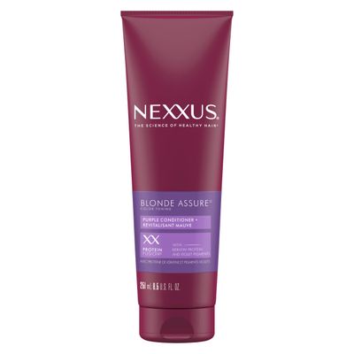 Nexxus Hair Color Blonde Assure Purple Conditioner, Keratin Conditioner, For Blonde and Bleached Hair, Color Conditioner 8.5 oz