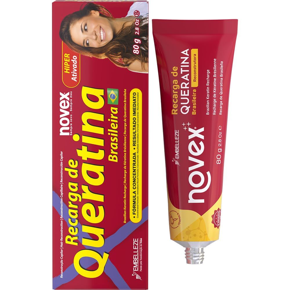 Novex Keratin Recharge Leave in Conditioner - Reconstructive Keratin, Frizz control &amp; Damage Repair
