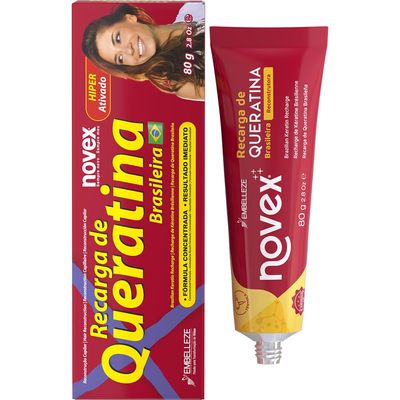 Novex Keratin Recharge Leave in Conditioner - Reconstructive Keratin, Frizz control &amp; Damage Repair
