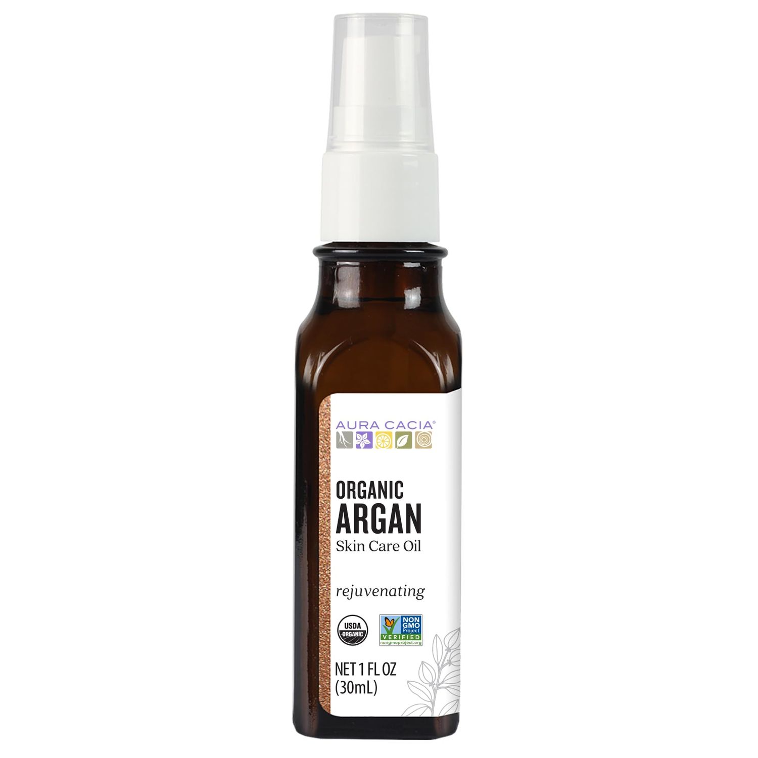 Aura Cacia Organic Skin Care Oil, Argan, 1-Fluid Ounce