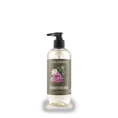 Caldrea Hand Wash Soap, Aloe Vera Gel, Olive Oil and Essential Oils to Cleanse and Condition, Rosewater Driftwood Scent, 10.8 oz (Packaging May Vary)