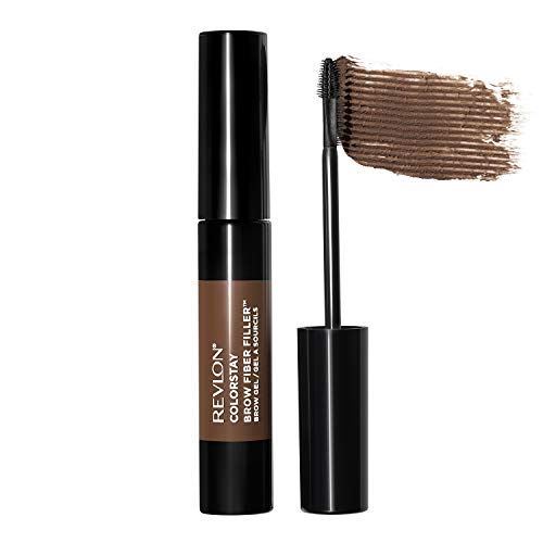 Revlon ColorStay Brow Fiber Filler, Longwearing &amp; Volumizing Waterproof Eyebrow Gel, 303 Medium Brown, 0.23 fl. oz.