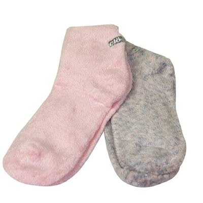 Cloudz - Pink Natural Aloe Vera Spa Socks - (2 Pairs/Assorted Solid &amp; Patterned)