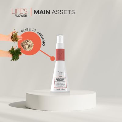 YBERA PARIS Lifes Flower Membrane | Hair Heat Protectant | Self-Renewing Hydration Therapy | Restores the Structure of the Strand | Balance pH | Protects Against Color Oxidation | 5 Oz.