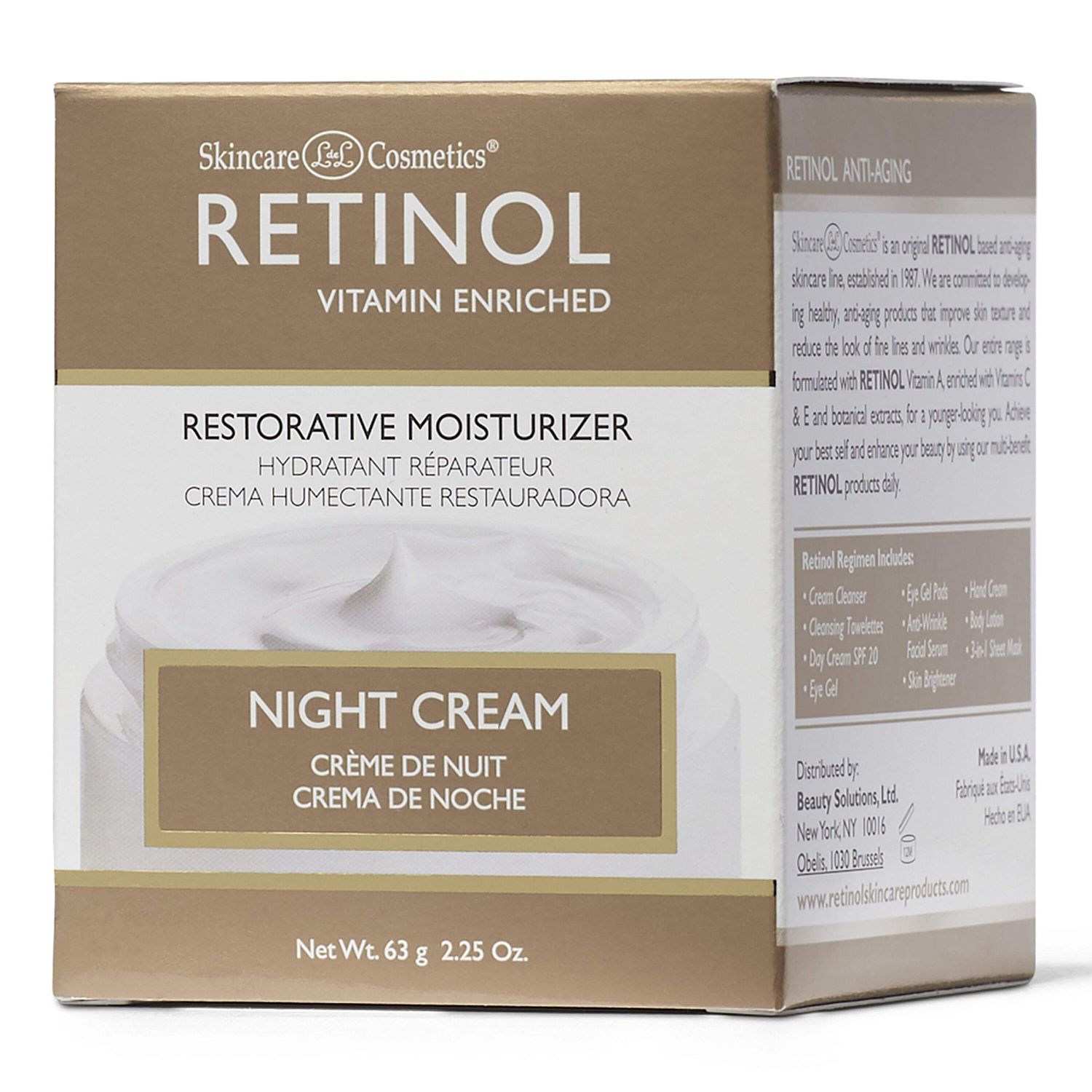 Retinol Anti-Aging Night Cream - The Original for Younger Looking Skin - Luxurious Restorative Moisturizer Works While You Sleep to Reduce Fine Lines and Other Signs of Aging