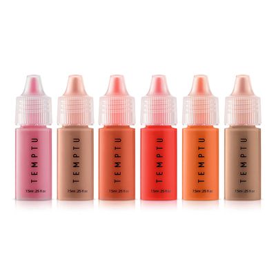 TEMPTU S/B Silicone-Based Airbrush Blush Starter Set: Long-Wear Makeup, Dewy Buildable Formula Brightens Complexion With Natural Flush Of Color | All Skin Types | Includes 6 Shades