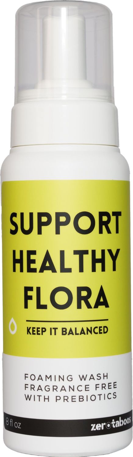 zerotaboos WASH: Fragrance-free, Unscented, Sulfate-free Intimate Foam Wash With Prebiotics. Naturally control body-odor.