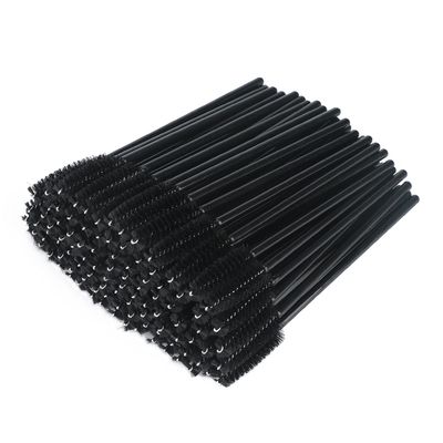 G2PLUS 100PCS Disposable Eyelash Brushes, Adjustable Mascara Wands Makeup Applicator Kits, Eyelash Spoolies Brushes for Eyelash Extensions and Eyebrows (Black)