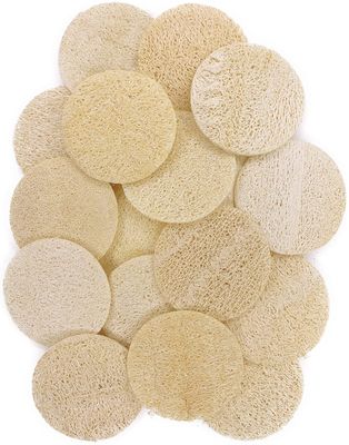 18 pcs/Set Natural Exfoliating Face Pad Loofah Sponge Facial Brush - Makeup Remover - Shower Scrubber - Remove Dead Skin - Body Bath Spa for Men &amp; Women - Renewable Resource - Pack of 18