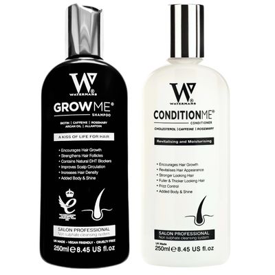 Hair Growth Shampoo &amp; Conditioner set by Watermans - Boost your Growth, Suffering with Hair Problems Try this Award winning combo. Great for female and male hair loss problem.