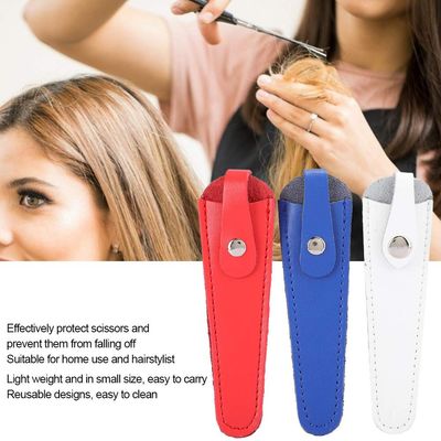 3pcs Scissors Bag, Professional Portable Hair Salon Scissors Bag PU Leather Hairdressing Scissors Sheath Hairdressing Scissors Holster for Salon Barber