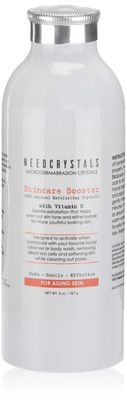 NeedCrystals Microdermabrasion Crystals, DIY Face Scrub with Vitamin C. Natural Facial Exfoliator for Dull or Dry Skin Improves Wrinkles, Anti-Aging, Skin Texture &amp; Brightening. 8 oz