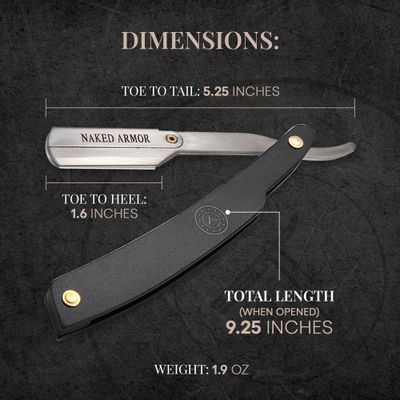 Best Shavette Straight Razor - Replaceable Blade Straight Razor, Metal Handle Shavette, No Stropping &amp; Honing Needed, Great Starter Blade, Hygienic, Close Shave, Leather Case (Black)