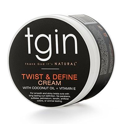 Thank God It&#39;s Natural tgin Twist and Define Cream, Hair Styling Cream - 12 Oz, Curly Hair - Paraben Free