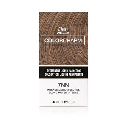 COLORCHARM Permanent Liquid Hair Color for Gray Coverage| 7NN Intense Med Blonde | 1.4 Fl Oz