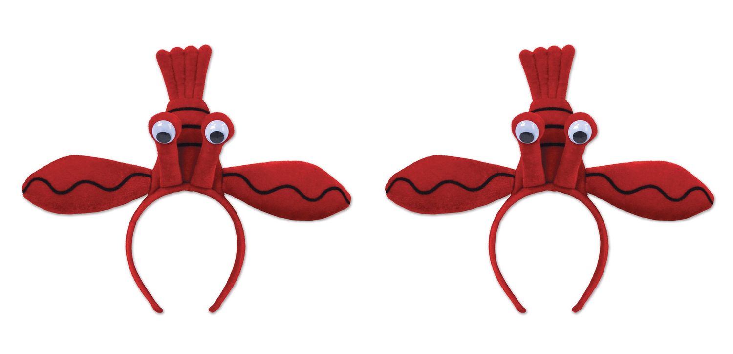 Beistle 2 Piece Lobster Headbands For Mardi Gras Theme Party Supplies