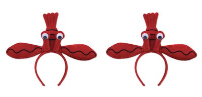 Beistle 2 Piece Lobster Headbands For Mardi Gras Theme Party Supplies