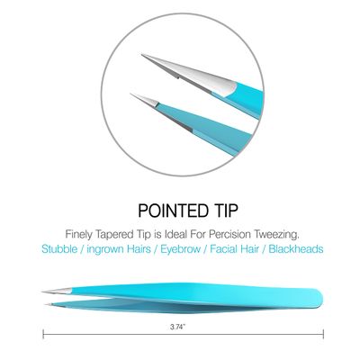 Tweezers for Ingrown Hair by Blinkeen - Best Stainless Steel Professional Pointed Blackhead Remover - Precision Eyebrow Hair,Facial Hair, Splinter &amp; Tick Removal Tweezer
