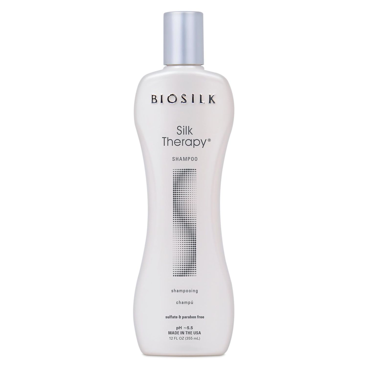 BioSilk Silk Therapy Shampoo, Gentle Hair Cleanser Delivers Healthy &amp; Shiny Hair, Great For All Hair Types, Sulfate, Paraben, &amp; Cruelty-Free, 12 Oz