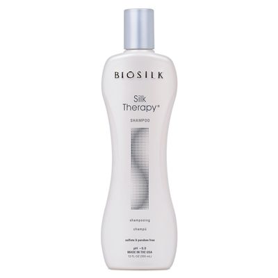 BioSilk Silk Therapy Shampoo, Gentle Hair Cleanser Delivers Healthy &amp; Shiny Hair, Great For All Hair Types, Sulfate, Paraben, &amp; Cruelty-Free, 12 Oz