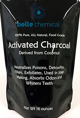 (1LB) Organic Coconut Activated Charcoal Powder - Food Grade, Kosher - Teeth Whitening, Facial Scrub, Soap Making (1 ounce to 5 pounds (1 pound)