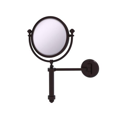 Allied Brass SB-4/4X Southbeach Collection Wall Mounted 8 Inch Diameter with 4X Magnification Make-Up Mirror, Antique Bronze