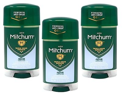 Mitchum Power Gel Antiperspirant Deodorant - Unscented - Net Wt. 2.25 OZ (63 g) - Pack of 3