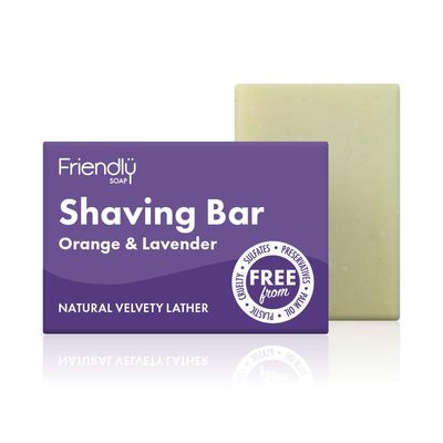 FRIENDLY SOAP Orange Lavender Shaving Bar, 95 GR