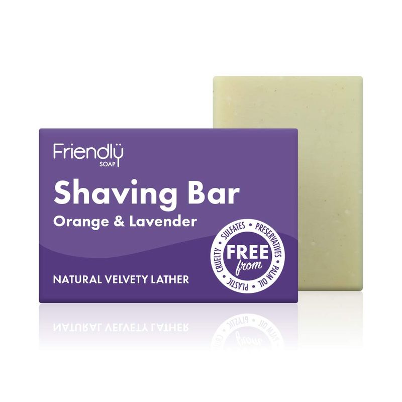 FRIENDLY SOAP Orange Lavender Shaving Bar, 95 GR