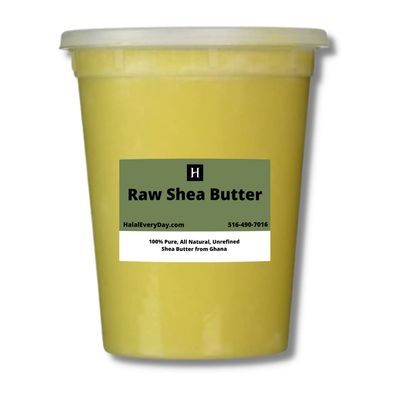 HalalEveryDay Raw Unrefined Grade A Soft and Smooth African Shea Butter from Ghana - Amazing quality and consistency - comes in a 32 oz Jar - Total weight approximately 24 oz